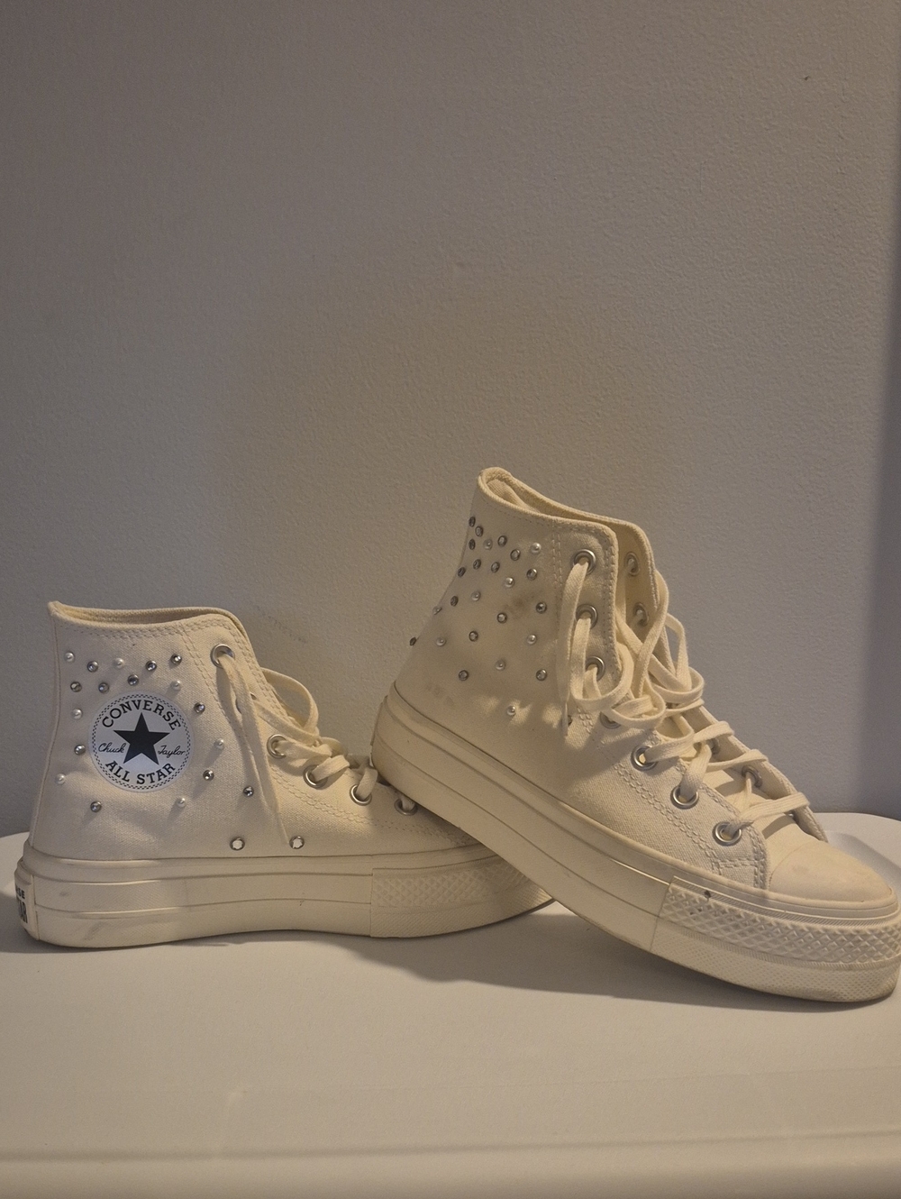 Converse High-Top Platform Converaw with Stud Accents - Picture 1 of 6